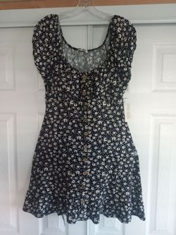 Derek Heart Floral Button-Front  Dress  size XL stretchable brand new still got tags 15