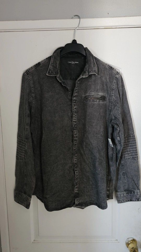 Men's Calvin Klein Jacket Shirt Large