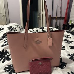 coach tote and wallet