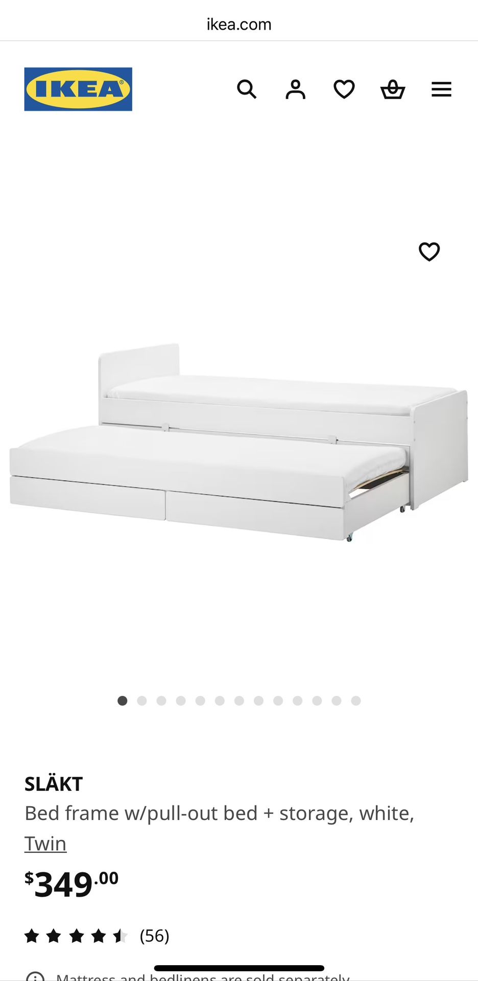 Twin Size Bed With Pull Out Twin, 2 Mattresses And 2 Mattress Covers