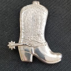 Pin Sterling Silver Boot.
