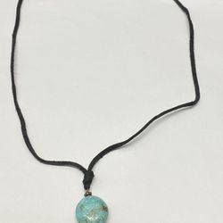 necklace turquoise adjustable pendant pre owned