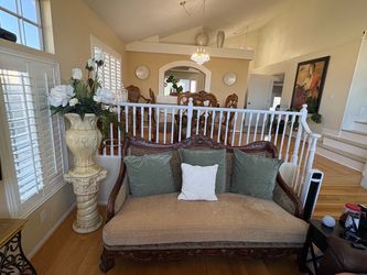 Aico Ornate Wood Frame Couch set