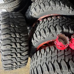 Six Lug Nuts 22” Wheels With Tires 