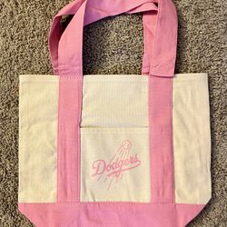Los Angeles Dodgers Pink Mini Canvas Tote Bag Trader Joe’s Style Ohtani Mookie Mother’s Day gift