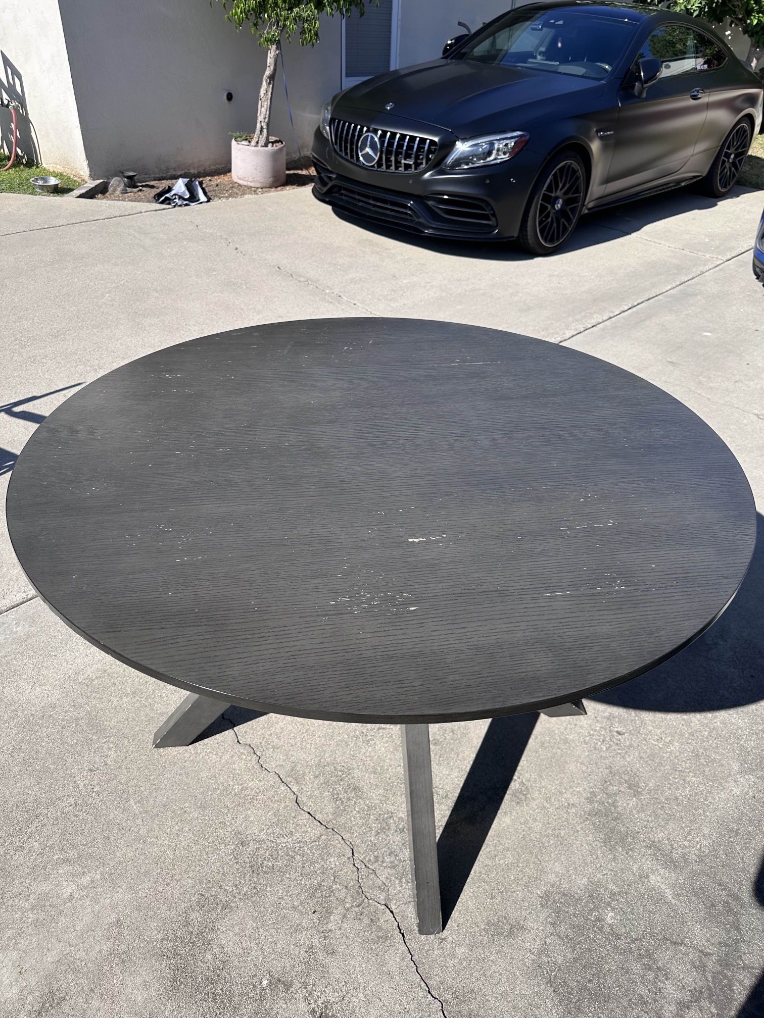 Dark Grey Dining Room Table