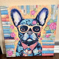 Frenchie Canvas Ready To Hang. 