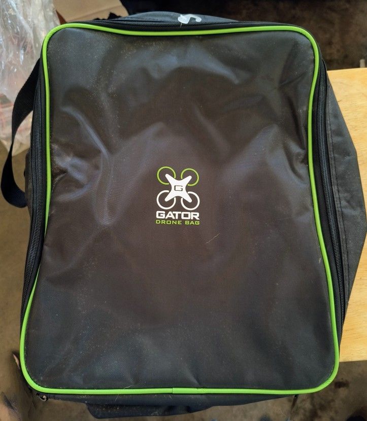 Gator Drone Black Bag with Green Trim & Adjustable Straps Size 16.5" x 13"x 5"