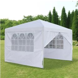 10 x 10 Canopy Commercial Tent Outdoor Party Canopies with 4 Removable Sidewalls