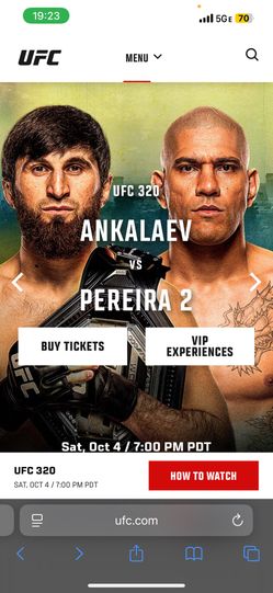 UFC Fight Oct 4