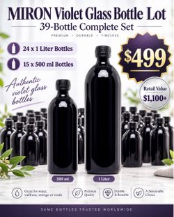 Miron Violetglass Bottle Lot – Brand New Cases (1000ml & 500ml, Total 39 Bottles)