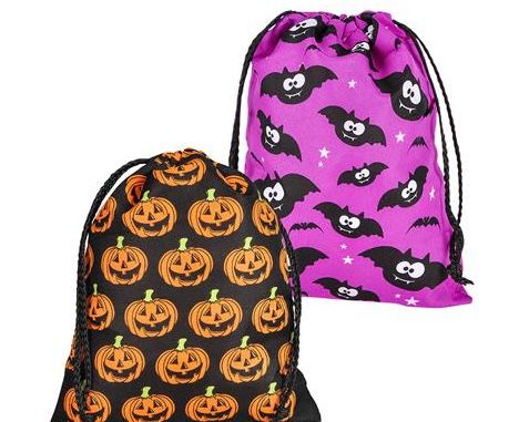 NEW- 12pc Halloween Trick or Treat Drawstring Bags
