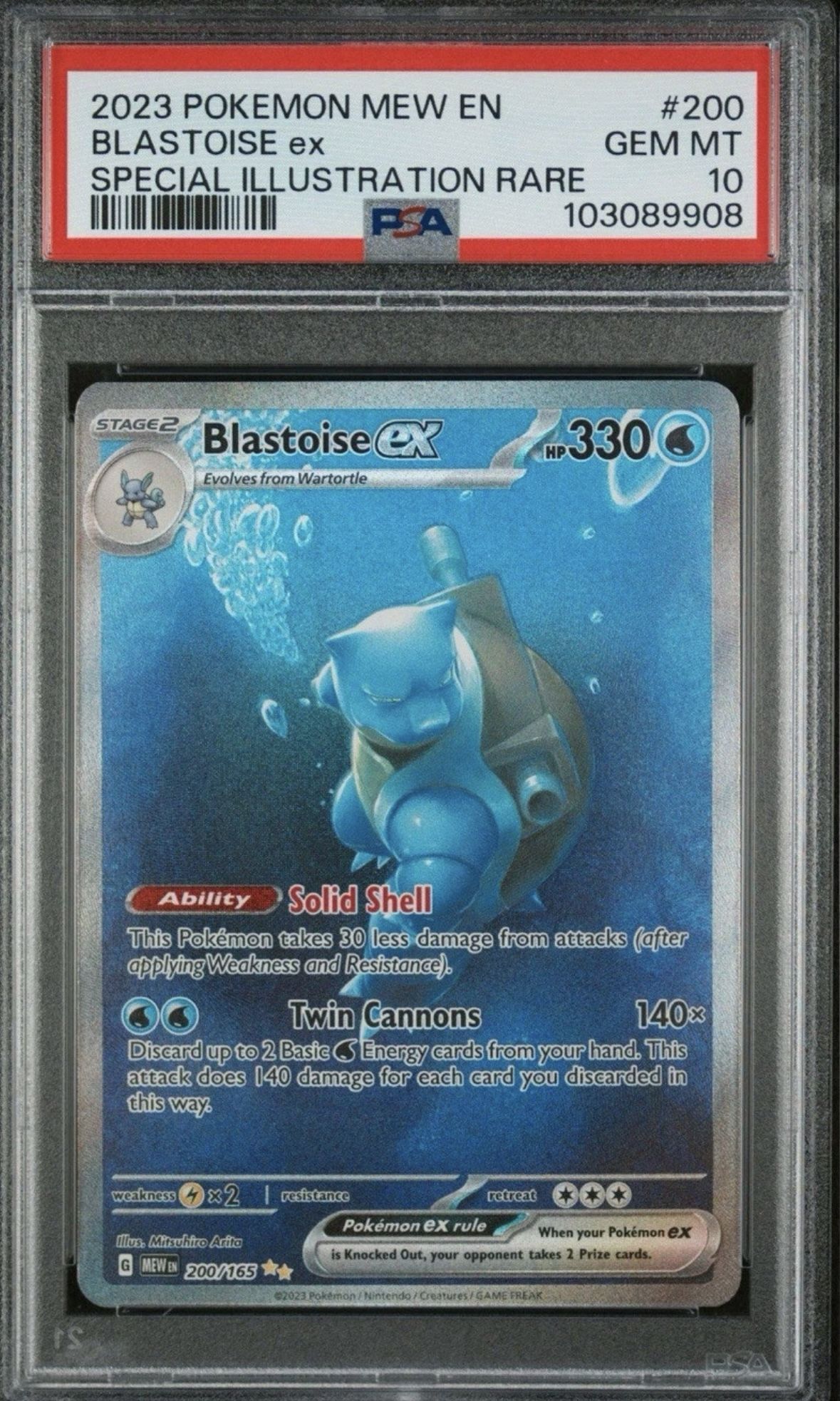 Psa 10 Scarlet And Violet 151 Blastoise 200/165