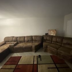 Brown Recline Couch