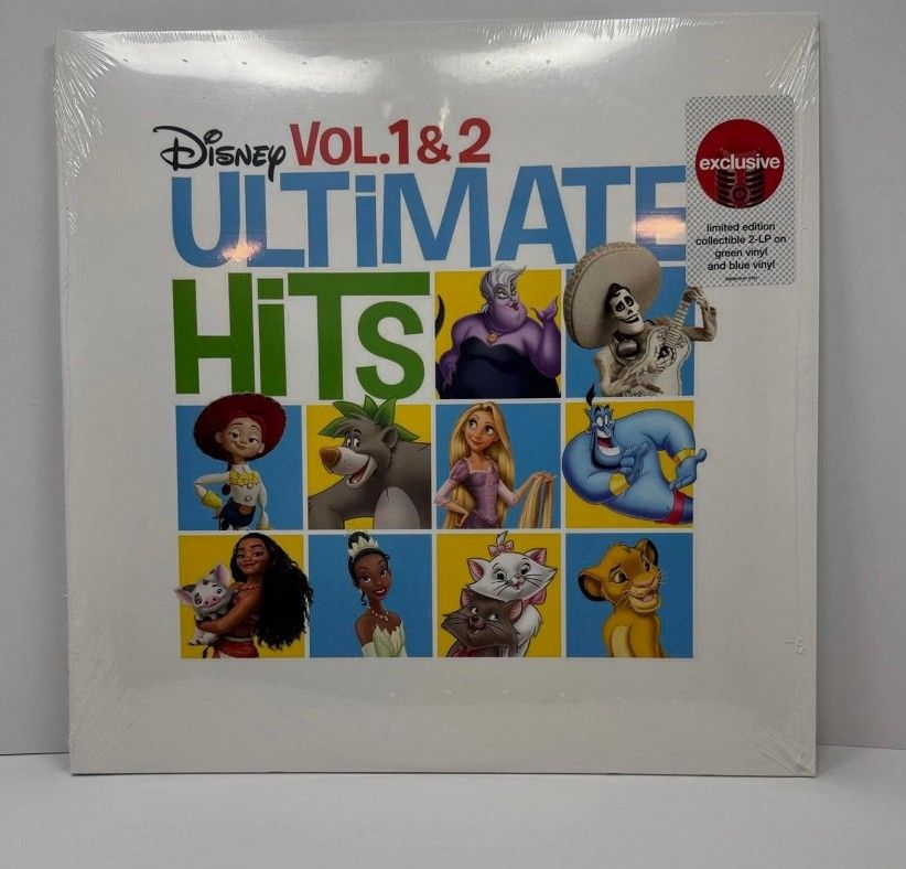 Disney Ultimate Hits Vol. 1 & 2 2LP on Limited Edition Green & Blue Vinyl SEALED
