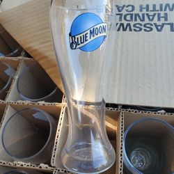 Set of 33 Blue Moon Beer Glasses