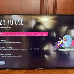 LG 49SM5KD -B  49 inch 4k tv  no remote control and stand 