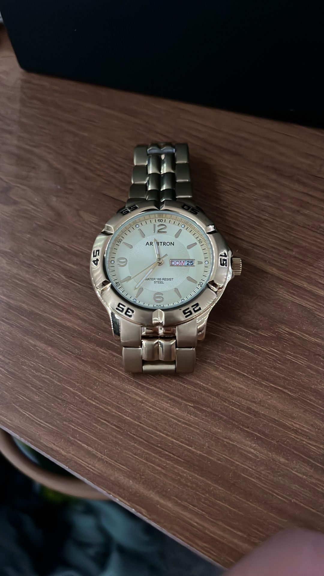 Armitron men battery water resistant 165ft stainless steel date&day