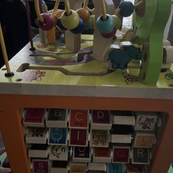 Wooden activity cube
