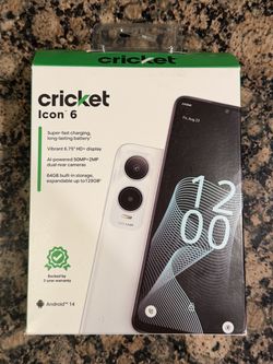 BRAND NEW! Cricket Icon 6 - Android 14 - Prepay Cell Phone