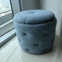 Blue ottoman