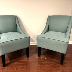 Dwell Home Inc Marlow Accent Chairs - Set of 2 - Teal - Great Conditon  