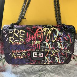 Graffiti Print Purse