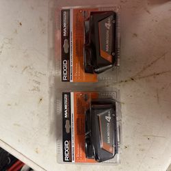 Ridgid 18v  Batteries 4AH