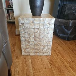 Vintage Capiz Shell Accent Table