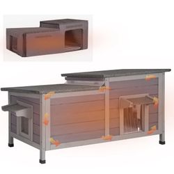 Aivituvin-AIR93-IN Insulated Cat House for Outside Winter | Warm Liner Inside