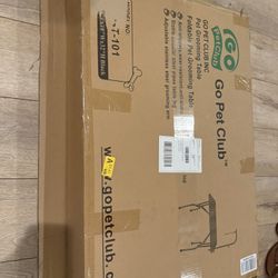 Go Pet Club - 30 Inch Dog Grooming Table - Pet Grooming Table - Foldable, Adjustable Arm, Portable, Non-Slip Grooming Table for Dogs at Home - Black