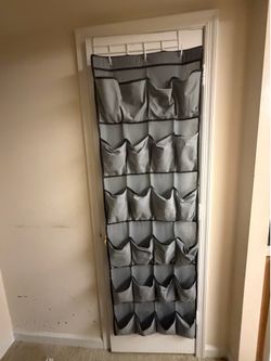 24-pocket over-the-door hanging shoe/storage organizer
