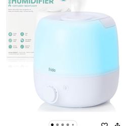 Frida Baby 3-in-1 Cool Mist Humidifier for Large Rooms, Top Fill Humidifier for Bedroom, Allergy Relief, 60 Hour Runtime + Nightlight, Auto Shut-Off, 