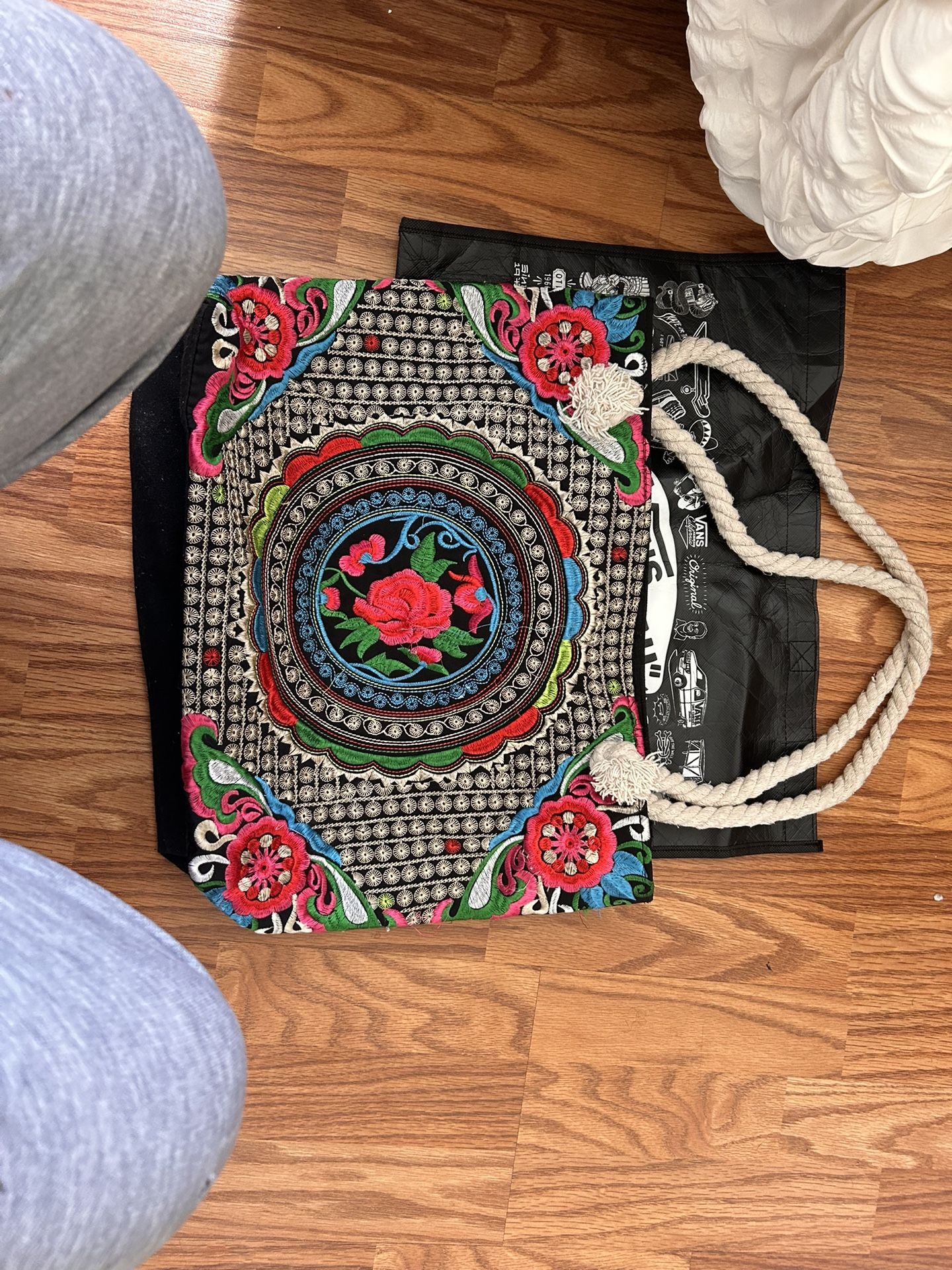 Multicolored tote bag