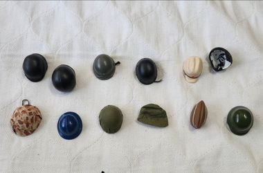 (12) G.I. JOE HELMETS/CAPS