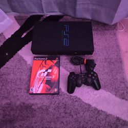 PS2 + One Controller + Grand Turismo 3 (CIB)
