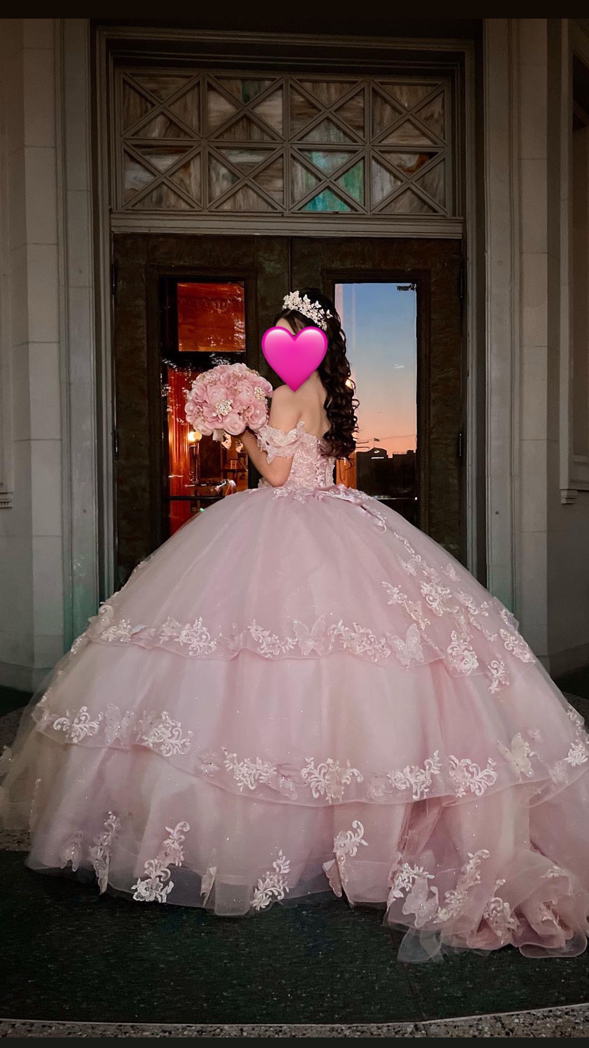 Pink Quinceañera Dress +Crinollina