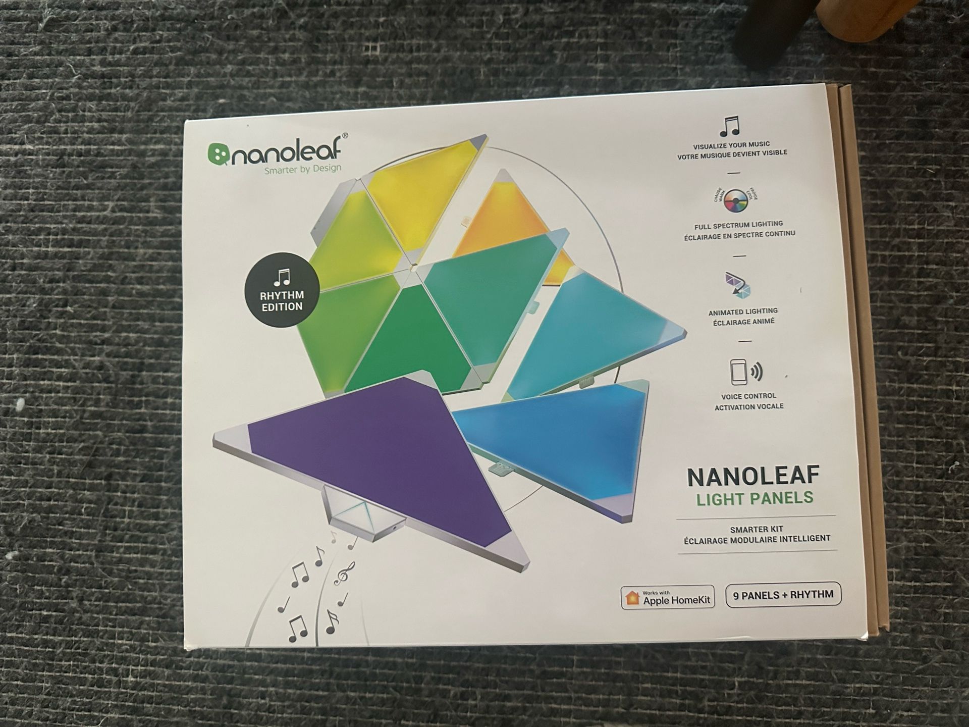 Nanoleaf Light Panels Smarter Kit Rhythm Edition 9 Light Panels