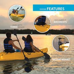 Like NEW Lifetime Manta Kayak 3 Person Sit on top  10' 500 lbs capacity Polyethylene