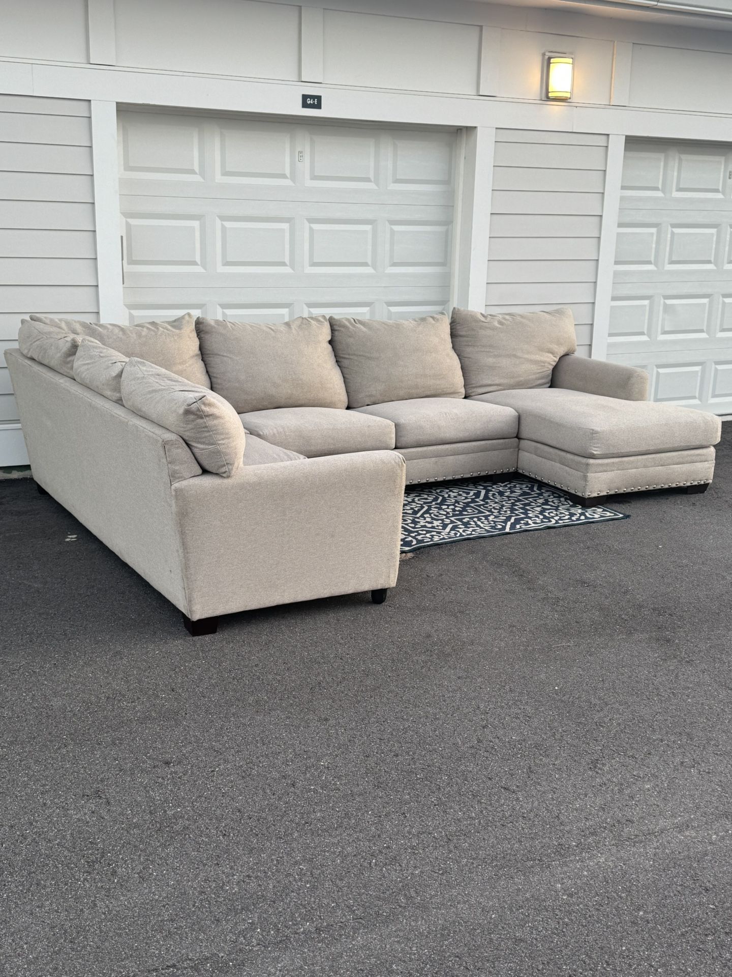 Ashley Furniture Gray three piece Sectional Couch Sofa