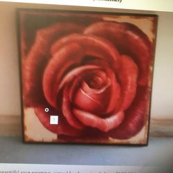 Large And Beautiful Rose Painting Asking 100.00 And will Consider Best Offer