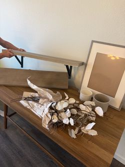 Gray decor items