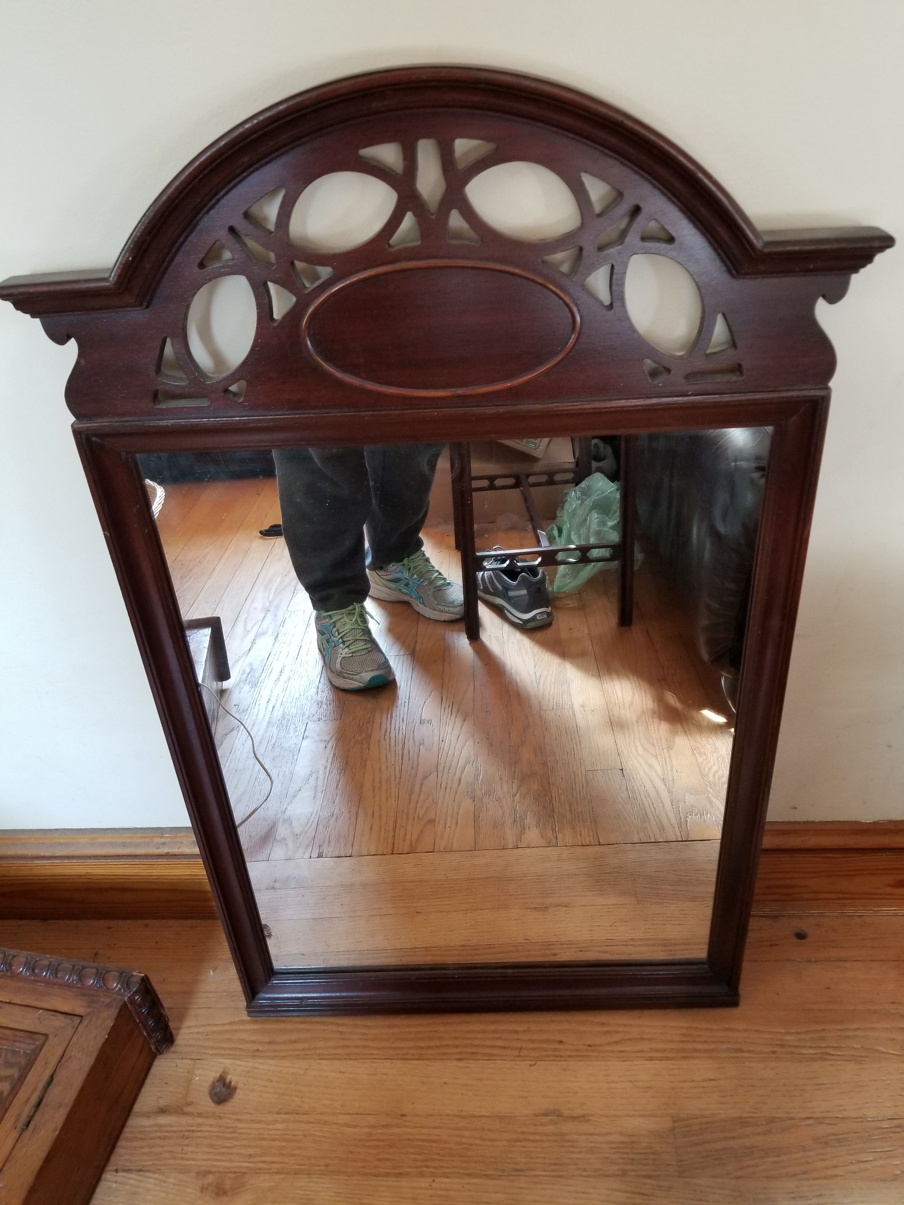 Antique wall mirror.
