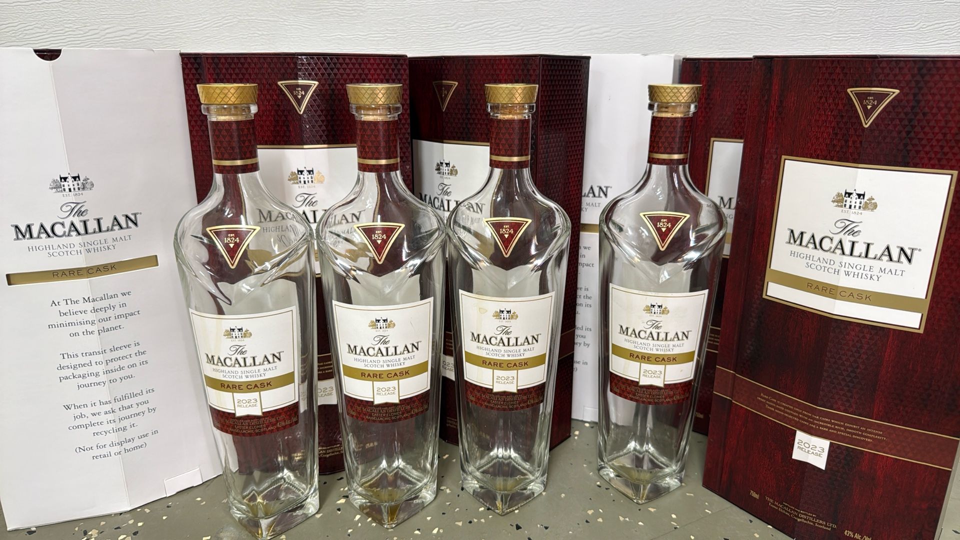 Macallan Rare Cask empty Bottles With Boxes
