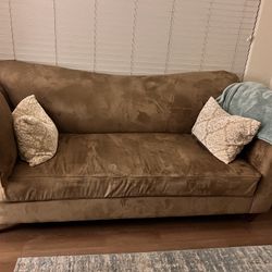 Brown Tufted Couch 
