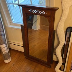 Large Wooden Mirror