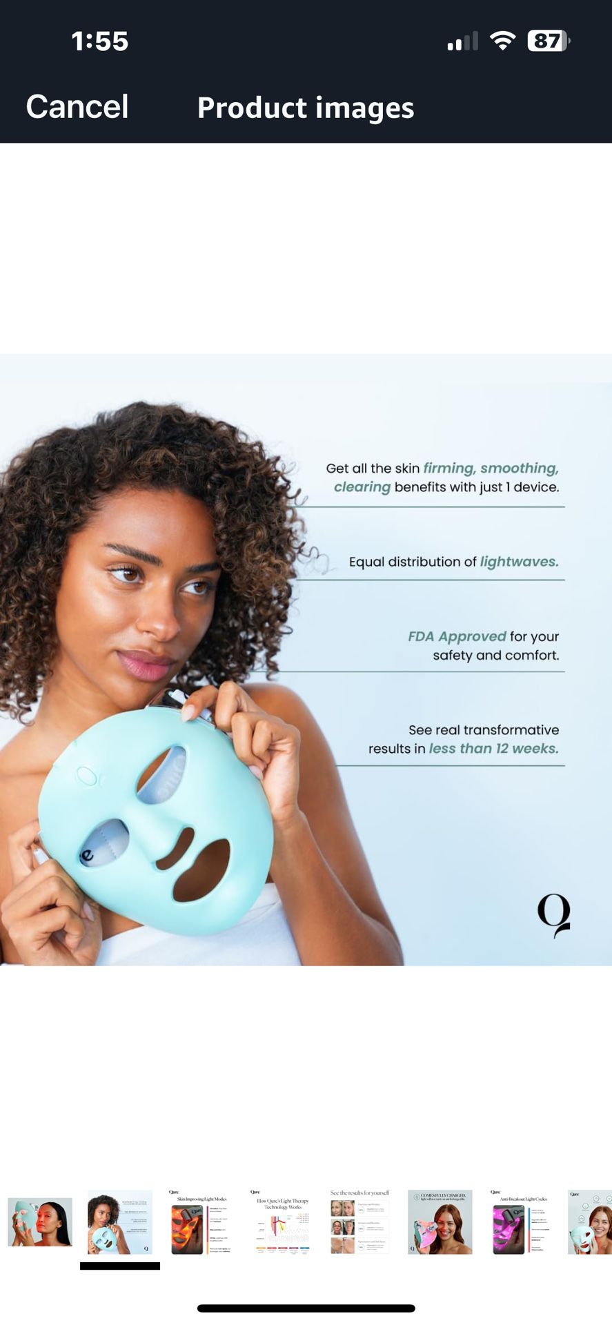 LED Skin Care LED Face Mask With 5 Different Modes - Red and Blue Light Therapy Face Mask In One Device with Customizable Settings & Treatments