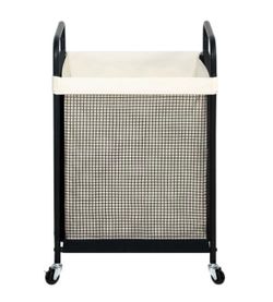 Rolling Laundry Hamper with Metal Frame