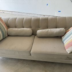 Living Room Couch and bar Stools 