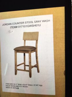 Wood barstool new still in box